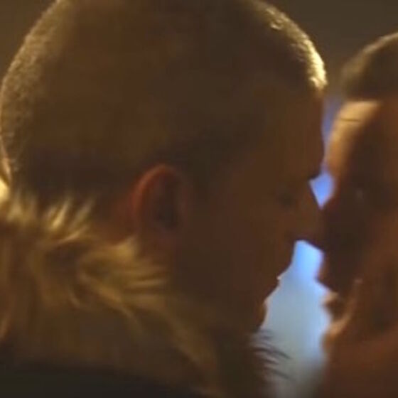 Russell Tovey and Wentworth Miller share passionate kiss