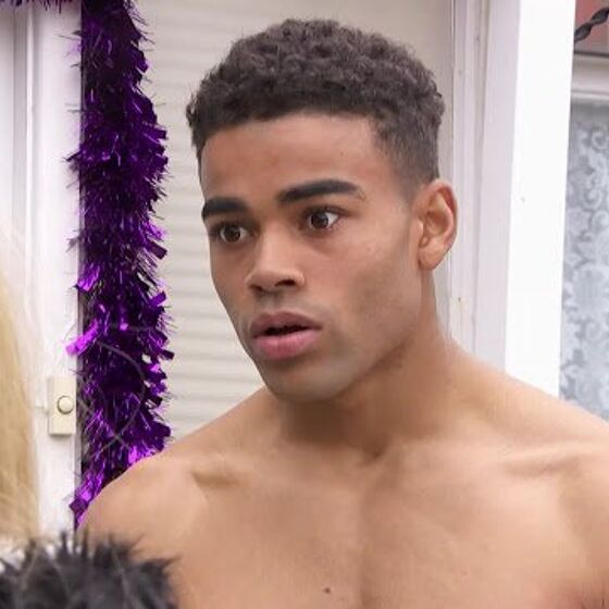 Actor Malique Thompson-Dwyer gives the fans what they want in revealing “Hollyoaks” scene