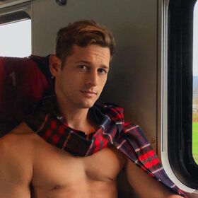 Max Emerson “rises to the occasion” in a pair of ultra-revealing boxer-briefs