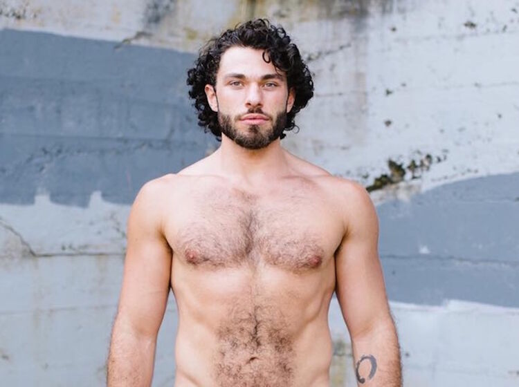 Handsome men strip and put on dresses to combat “Fragile Masculinity”