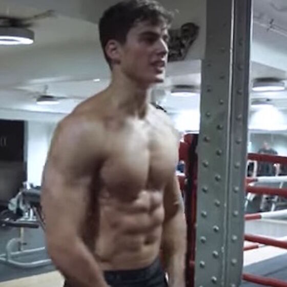 Pietro Boselli gives the people exactly what they want in sweaty new workout vid