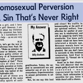 Read the horrible advice Billy Graham gave to a gay youth