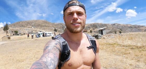 Gus Kenworthy pitches a tent, wakes up to the sound of a strange man pleasuring himself