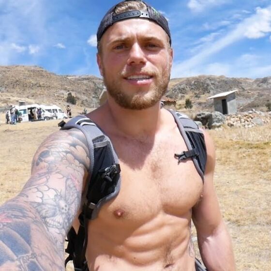 Gus Kenworthy pitches a tent, wakes up to the sound of a strange man pleasuring himself