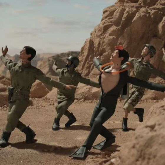 G.I. Joe becomes Army’s gayest go-go boy in epic desert dance number