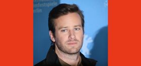 Armie Hammer struggles with something huge in the shower