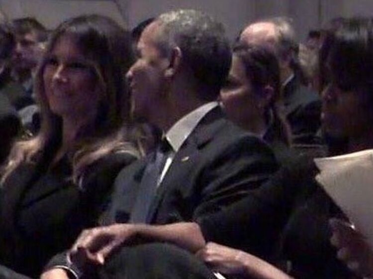 Melania Trump looked happy for a moment & Trump is probably pissed