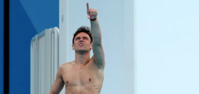 Whoops! Tom Daley accidentally slips out of his speedo mid-dive