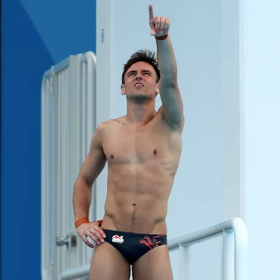 Whoops! Tom Daley accidentally slips out of his speedo mid-dive