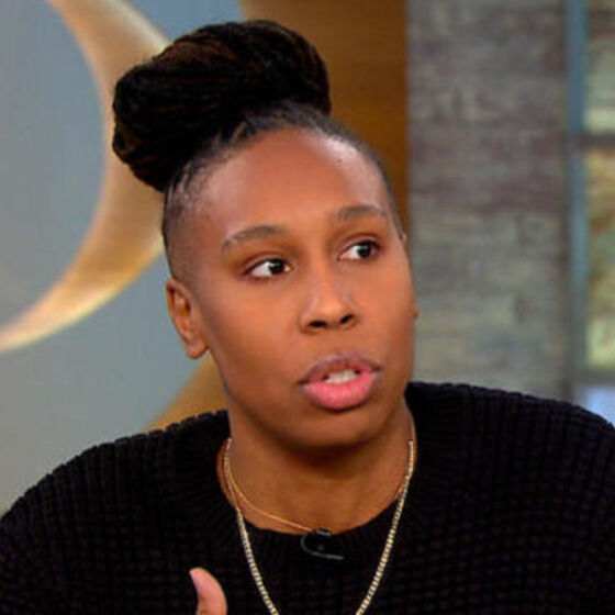 Lena Waithe has arrived in a pride flag cape and a huge message: be proud, be fab
