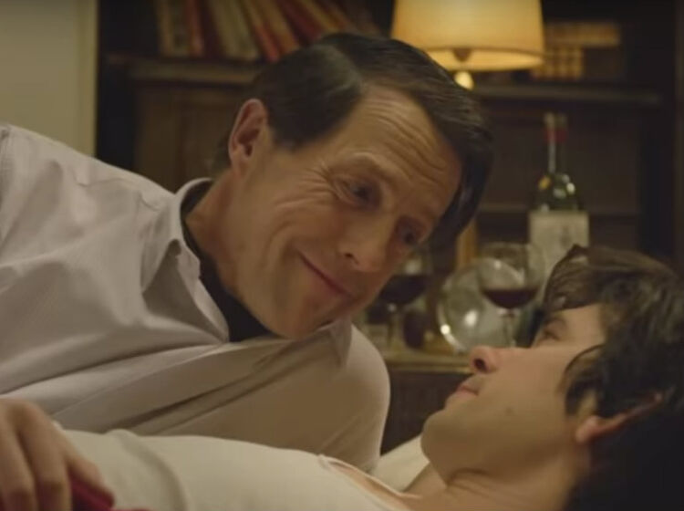 That time Hugh Grant watched his gay sex scene with his dad