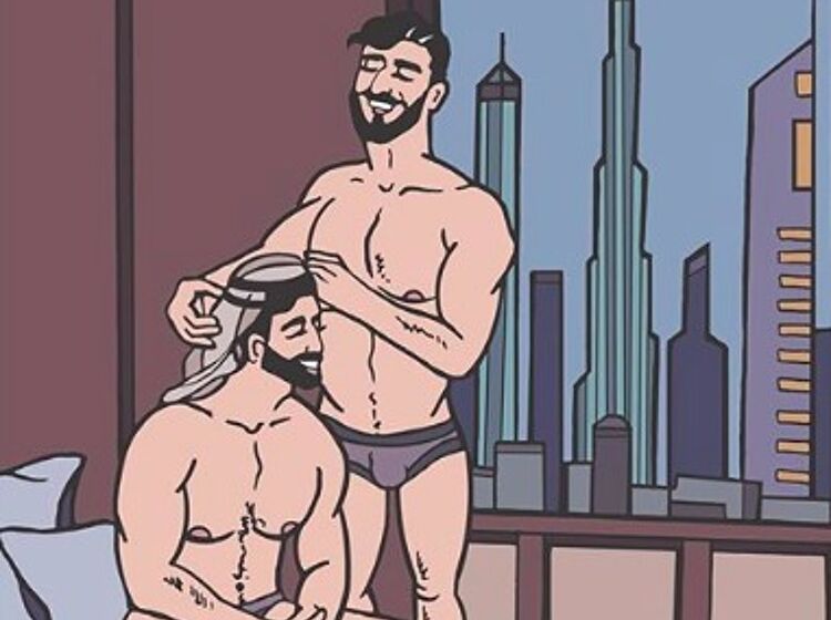 This artist uses sexy cartoon “baghdaddies” to showcase queer love in Arab world