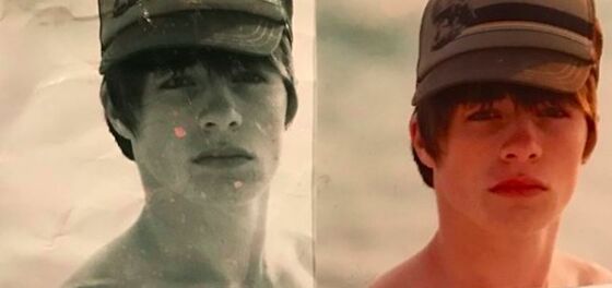 Colton Haynes shares photos of himself rocking a Hollister polo and trucker hat as a teenager