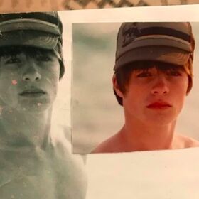 Colton Haynes shares photos of himself rocking a Hollister polo and trucker hat as a teenager