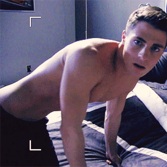 Colton Haynes caught in a threeway with two other men