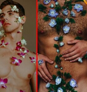 PHOTOS: Naked men covered in flowers… Need we say more?