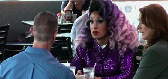 Watch this diner full of people rally around a drag queen after she’s rejected by her family