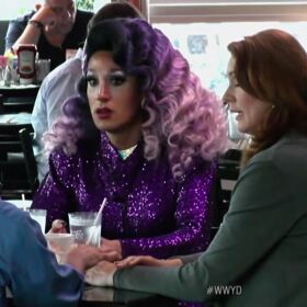 Watch this diner full of people rally around a drag queen after she’s rejected by her family