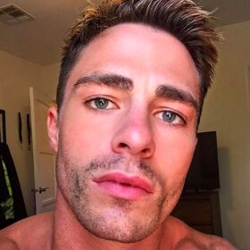Colton Haynes just shared a sizzling, red hot bathroom selfie and we’re totally parched