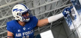 Air Force football player has something to say: “I’m gay.”