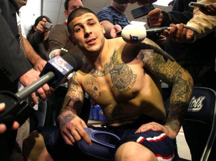 Aaron Hernandez’s fiancee insists he wasn’t “gay or homosexual”, declares him “very much a man”