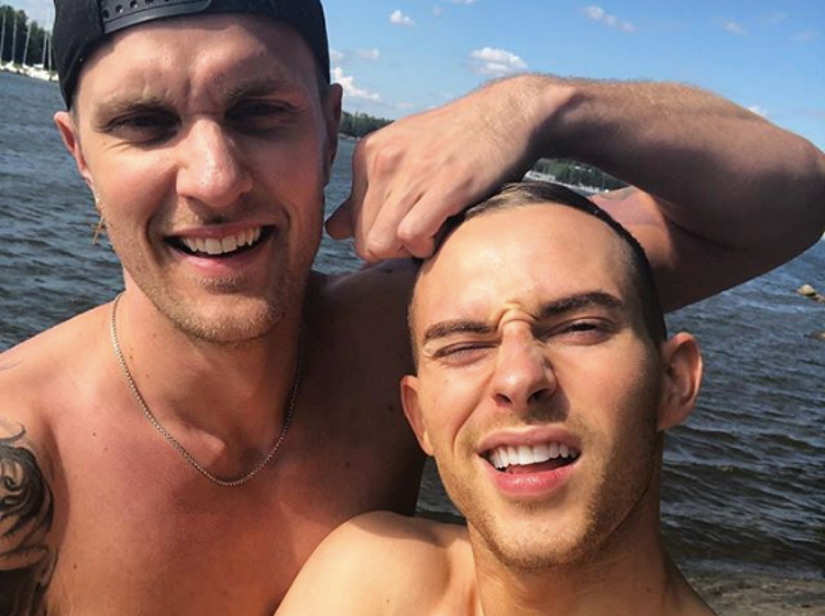 Adam Rippon and his boyfriend act sporty on Instagram