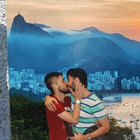 This adorable photo of a gay couple kissing is making homophobes lose their minds