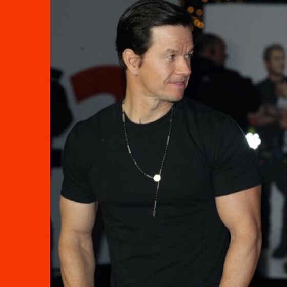Mark Wahlberg photographed touching himself — an homage to his past?
