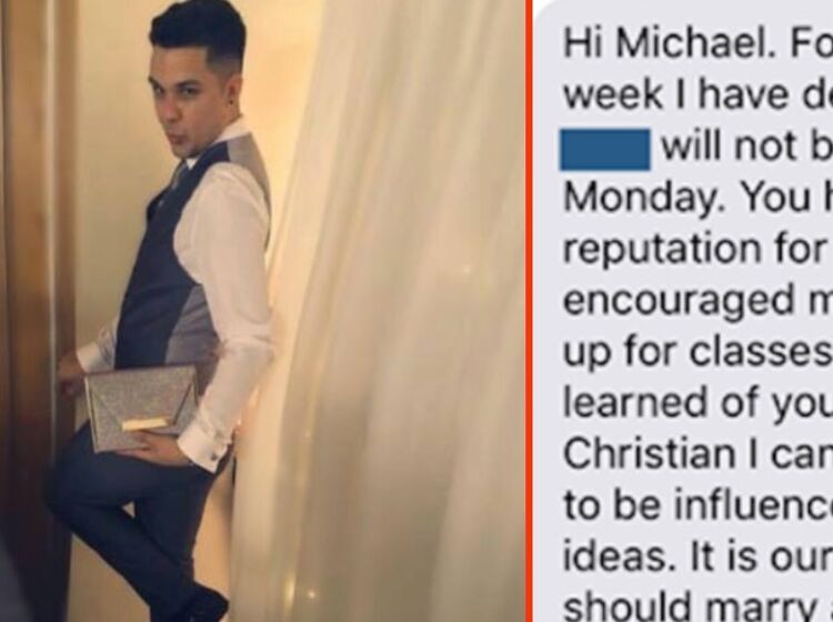 This gay drama teacher is taking absolutely no sh*t from a homophobic mom