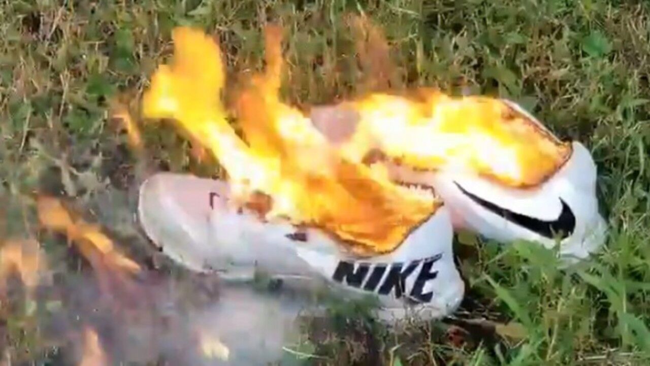 People on sale burning nike