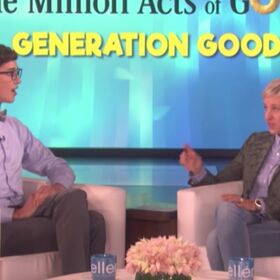 Teen was kicked out of the house for being gay. Watch Ellen make his jaw drop with an “act of good.”