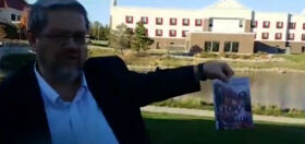 Think of the late fees! Man burns library books in antigay protest