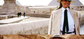 Memers drag Melania Trump for going to Egypt dressed like a Nazi colonizer