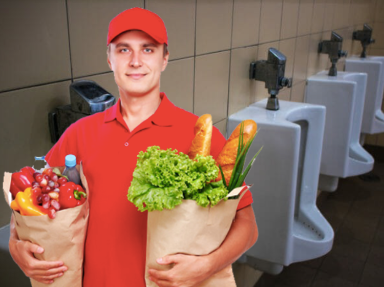 Grocer “horrified” after walking in on 12-man orgy in public restroom, may never recover from shock