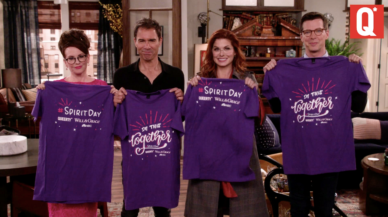 WATCH: Happy Spirit Day from Queerty and ‘Will & Grace’