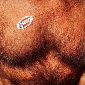 PHOTOS: Hot guys find all sorts of sexy places to put their “I Voted” stickers