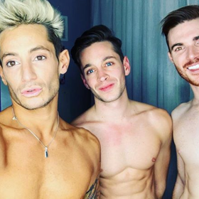 Frankie Grande dishes on being in a thruple, says “the triangle is the strongest shape”