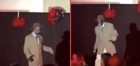 Audience watches in horror as black-faced drag performer puts on minstrel show at youth fundraiser