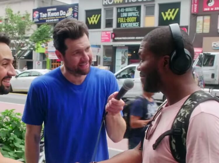 WATCH: Can Billy Eichner and Lin-Manuel Miranda cheer up NYC?
