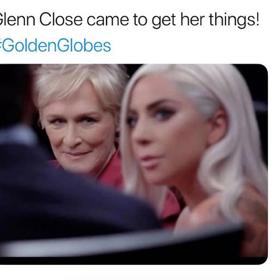 That time Glenn Close beat Lady Gaga for Best Actress has been immortalized in memes