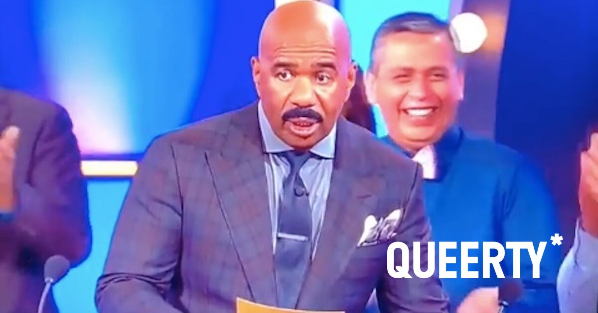Family Feud' contestant's witty response leaves Steve Harvey hilariously  speechless - Queerty