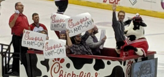 Pro-LGBTQ protesters hijack Chick-fil-A Zamboni at Cincinnati hockey match