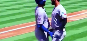Major league baseball players grab each other’s crotches on field to celebrate home run