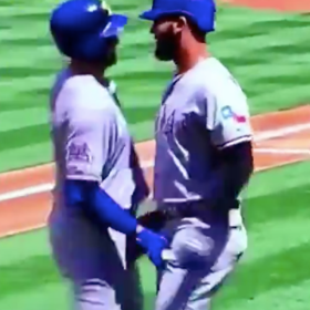 Major league baseball players grab each other’s crotches on field to celebrate home run