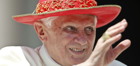The former pope thinks you’re to blame for his church molesting thousands of kids
