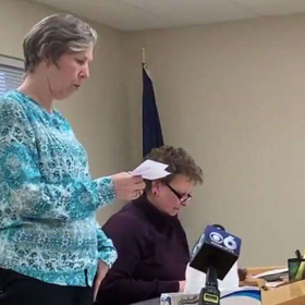 Watch this disgraced town clerk publicly apologize to the gay couple she discriminated against