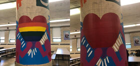 The Catholic Church forced a public school to paint over a student’s pro-LGBTQ mural