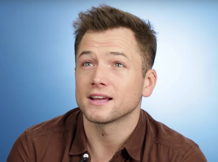 Watch the exact moment Taron Egerton learns about gay sex slang