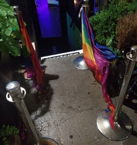 Pride flags set on fire outside New York gay bar in possible hate crime