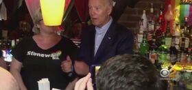 Joe Biden buys everyone a drink at Stonewall